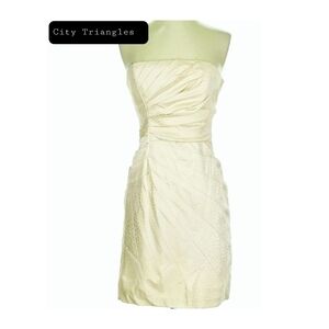 City Triangles Strapless Cream Color Dress